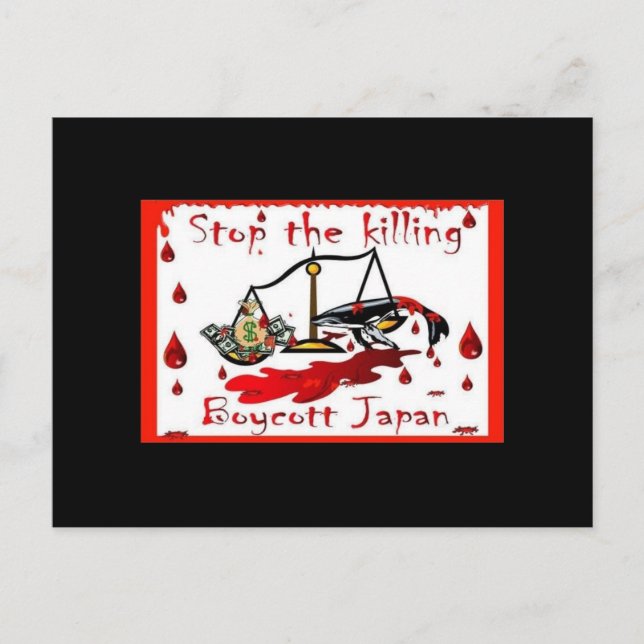 Boycott Japan! Postkarte (Vorderseite)