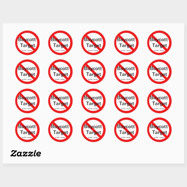 Boycott-Zielkleber Runder Aufkleber (Blatt)