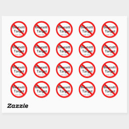 Boycott-Zielkleber Runder Aufkleber