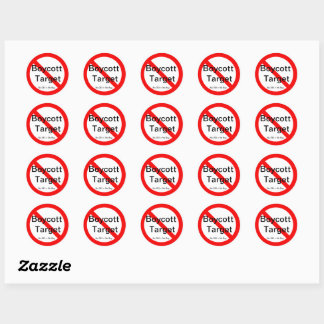 Boycott-Zielkleber Runder Aufkleber