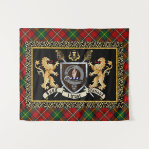 Boyd Clan Abzeichen & Motto mit Löwen Wandteppich