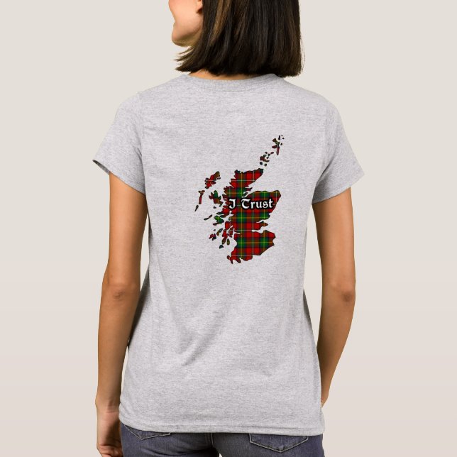 Boyd Clan Abzeichen und Tartan Women's T-Shirt (Rückseite)