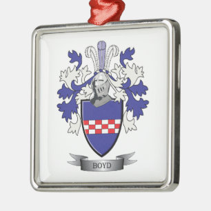Boyd Familienwappen-Wappen Silbernes Ornament