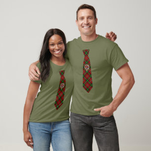 Boyd Schottischer Abzeichen- & Tartan-Schlips T-Shirt