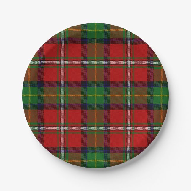 Boyd Tartan Pappteller (Vorderseite)