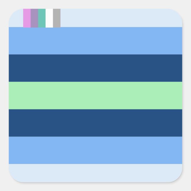 Boyflux alternate Pride Flag  Quadratischer Aufkleber (Vorderseite)