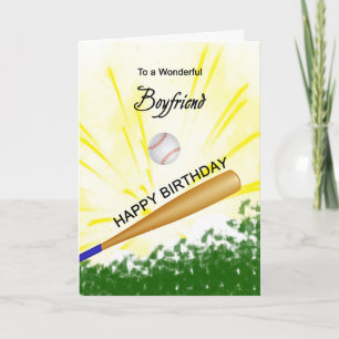 Boyfriend Baseball Geburtstagskarte Karte