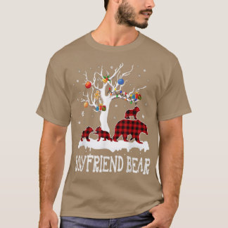 Boyfriend Bear Christmas Pajama Red Kariert Buffal T-Shirt