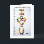 Boyfriend Birthday Card Liebe Lots Jelly Tots Karte<br><div class="desc">Ich habe dieses großartige Bild einer Geburtstagskarte erstellt. Sie können Ihre eigene Nachricht hineinstecken. Bitte schauen Sie sich meine anderen Artikel mit diesem Bild an.</div>