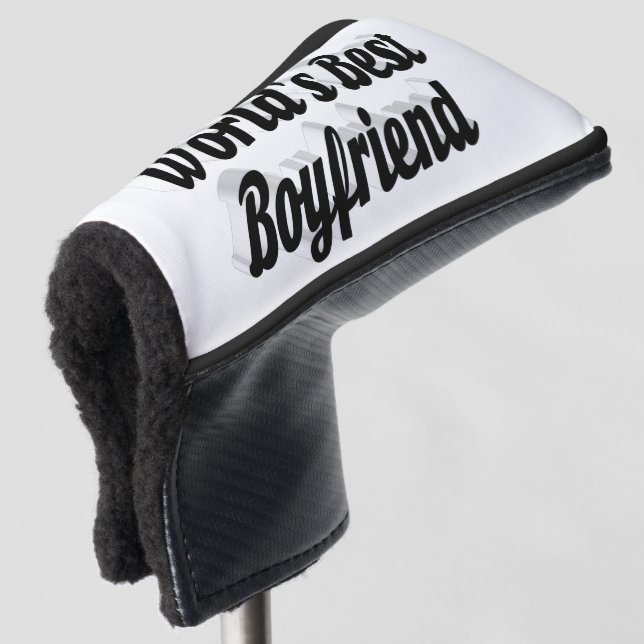 Boyfriend Black Script Golf Headcover (3/4 Vorderseite)