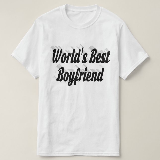 Boyfriend Black Script T-Shirt (Design vorne)