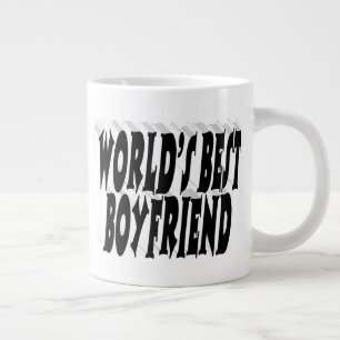 Boyfriend Black Typografy Jumbo-Tasse