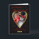 Boyfriend Christmas Card - Snowman im Herzen Feiertagskarte<br><div class="desc">Boyfriend Christmas Card - Snowman im Herzen</div>