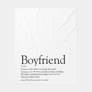 Boyfriend definiert Coolen und schwarzen Spaß Fleecedecke