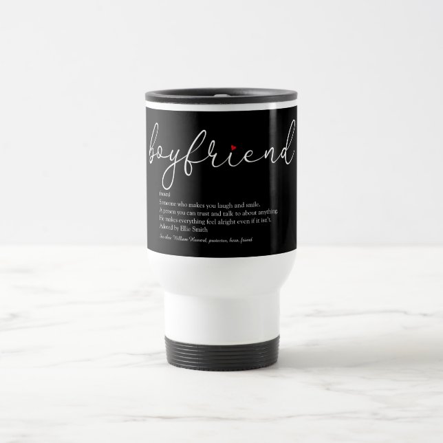 Boyfriend Definition Script Liebe Herzstück Elegan Reisebecher (Mittel)