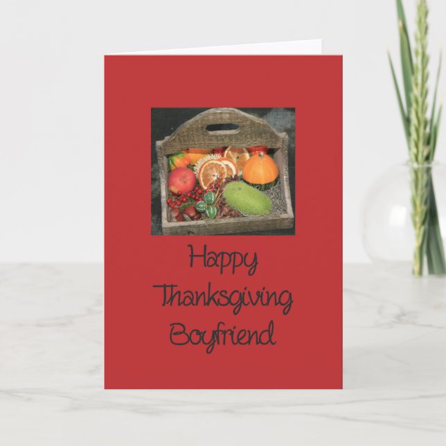 Boyfriend Erntedank Card Feiertagskarte (Vorderseite)