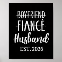 Boyfriend Fiancé Husband 2026 für Hochzeit und Hon