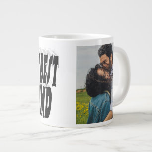 Boyfriend Foto Black Typografy Jumbo-Tasse