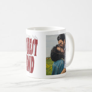 Boyfriend Foto mit bordeauxfarbener Typografie Kaffeetasse