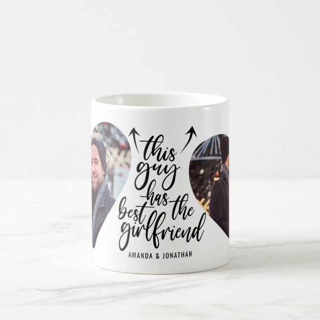 Boyfriend Foto Typografie Keepake Kaffeetasse (Mittel)