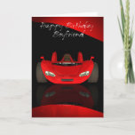 Boyfriend Geburtstagskarte mit Red Sports Car Karte<br><div class="desc">Boyfriend Geburtstagskarte mit Red Sports Car</div>