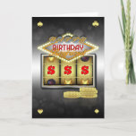 Boyfriend Geburtstagskarte mit Slots und Co Karte<br><div class="desc">Ideal für diejenigen,  die Liebe ein flatterndes Wetter ist es auf den Spielautomaten (Fruchtmaschinen / ein Arm Bandit) oder einfach nur das stilvolle Casino-Look</div>
