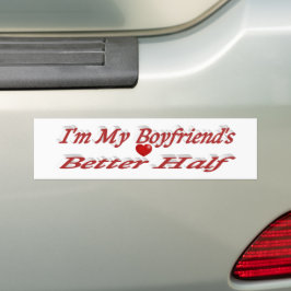Boyfriend lustiger roter Text Autoaufkleber
