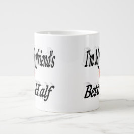 Boyfriend lustiger schwarzer Text Jumbo-Tasse