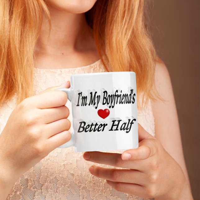 Boyfriend lustiger schwarzer Text Kaffeetasse (Von Creator hochgeladen)