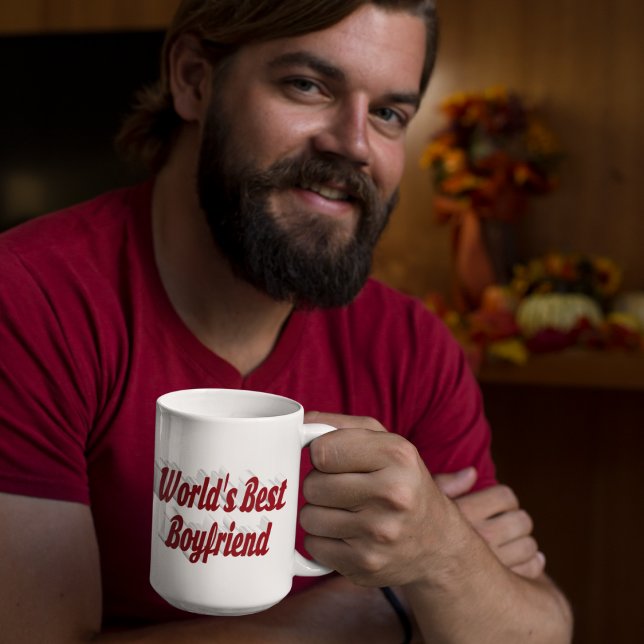 Boyfriend mit burgundy Halbskript Jumbo-Tasse (Von Creator hochgeladen)