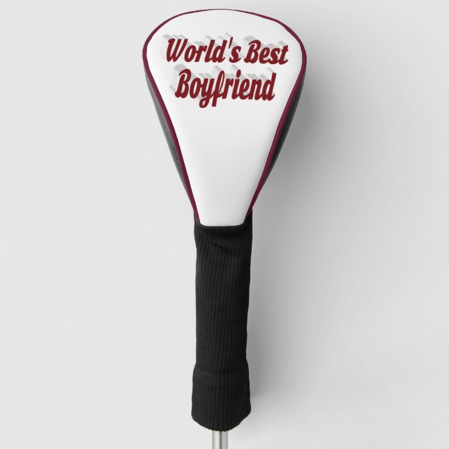 Boyfriend mit burgundy-Skript Golf Headcover (Vorderseite)