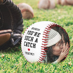 Boyfriend Photo Baseball<br><div class="desc">Cute valentine baseball gift featuring the name of your boyfriend,  the saying "you're such a catch",  and your name. Plus 2 photos for you to customize with your own to make this an extra special valentines/birthday gift.</div>