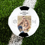 Boyfriend Photo Personalized Fußball<br><div class="desc">Celebrate the best boyfriend ever who is a soccer fan with this personalized soccer ball. You can easily personalize with a photograph,  personalize the expressions "I Love You" (e.g.,  "Happy Birthday") and "Best Boyfriend Ever." You can also add your name and the year in a handwritten style script.</div>