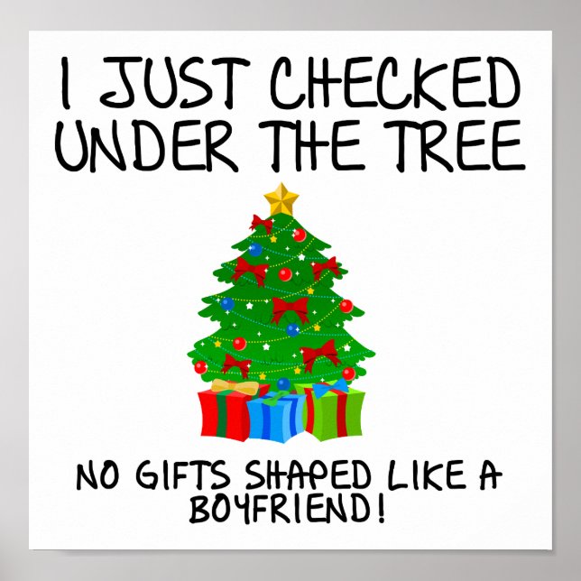 Boyfriend Shaped Gift Funny Poster (Vorne)