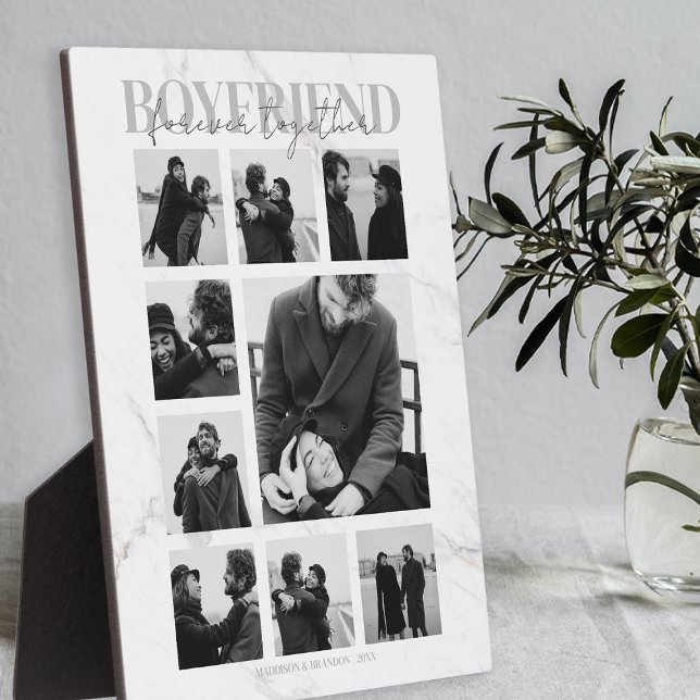 Boyfriend Together Forever Photo Collage Plaque (Créateur téléchargé)