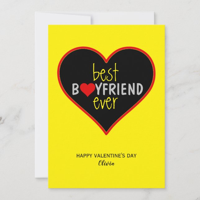 Boyfriend Valentine's Day Feiertagskarte (Vorderseite)