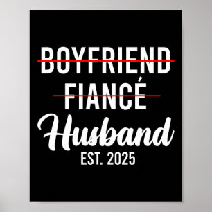 Boyfriend Verlobte Husband Wedding Verheiratet Gro Poster