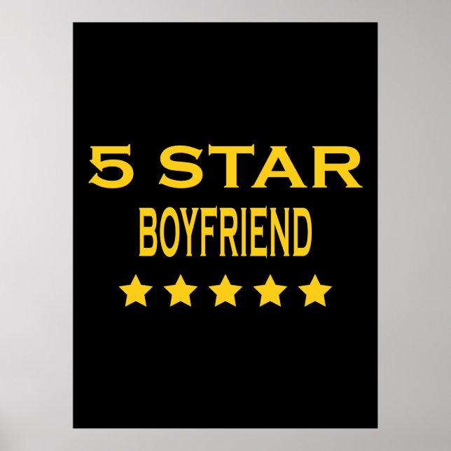Boyfriends Birthdays Valentines 5 Star Boyfriend Poster (Vorne)
