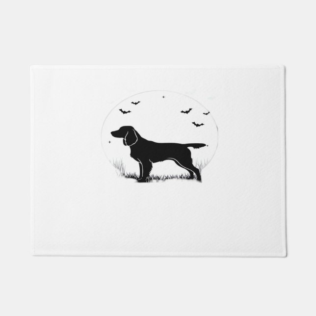 Boykin Spaniel Dog - Halloween Moon Silhouette Cla Fußmatte (Vorderseite)