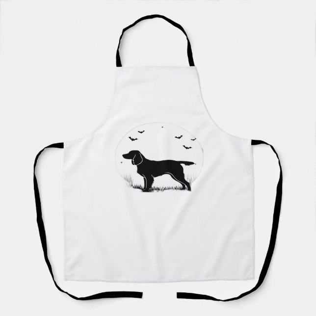 Boykin Spaniel Dog - Halloween Moon Silhouette Cla Schürze (Vorderseite)