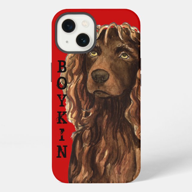 Boykin Spaniel Farbblock iPhone Hülle (Rückseite)