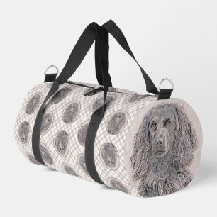 Boykin Spaniel Gemälde Kleiner brauner LBD Hund Ku Duffle Bag