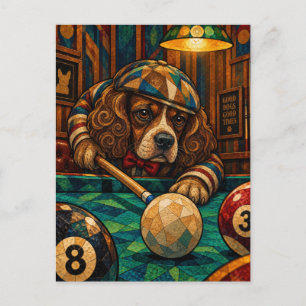Boykin Spaniel, geometrisches Mosaik Postkarte