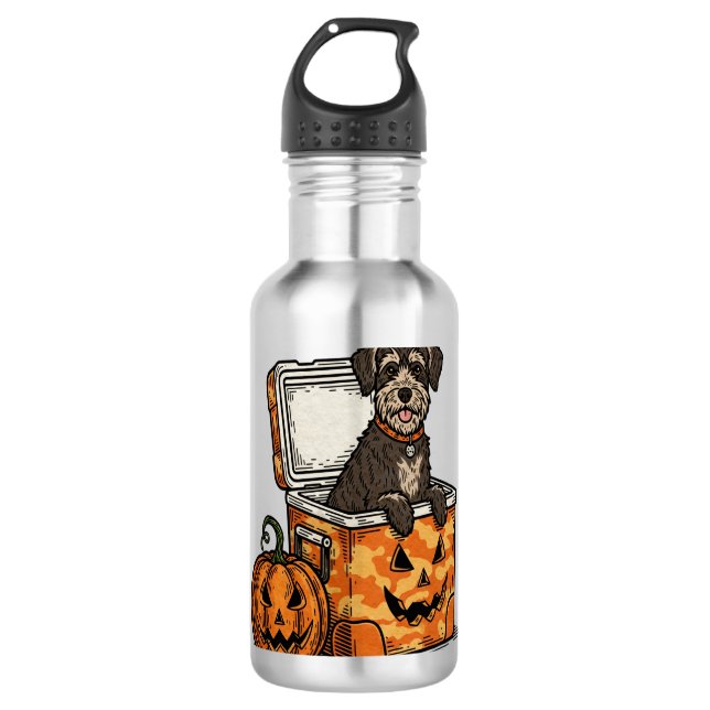 Boykin Spaniel Halloween Edelstahlflasche (Vorderseite)
