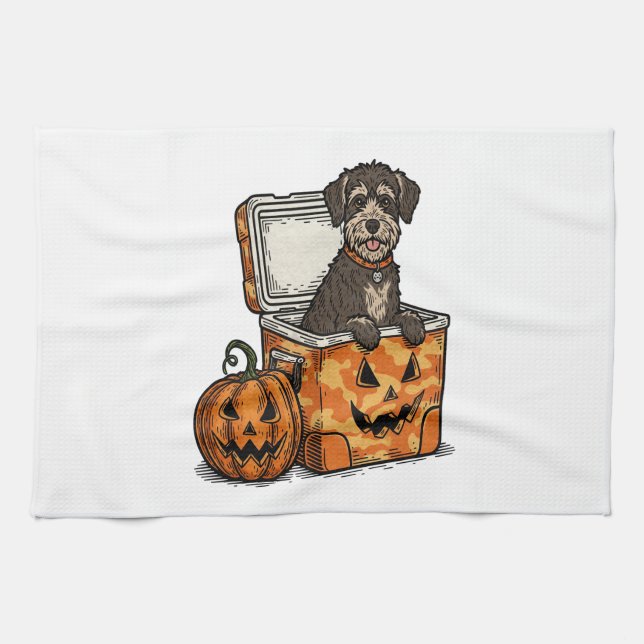 Boykin Spaniel Halloween Geschirrtuch (Horizontal)
