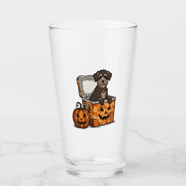 Boykin Spaniel Halloween Glas (Vorderseite)