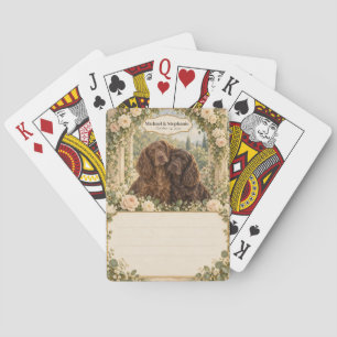 Boykin Spaniel Hochzeitsgästebuch-Unterschriftende Spielkarten