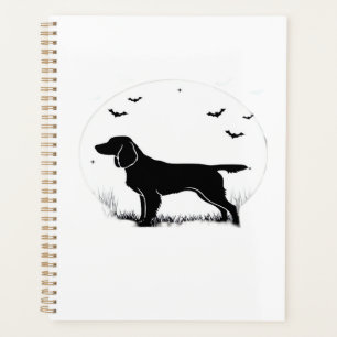 Boykin Spaniel Hund � Halloween Mond Silhouette Cl Planer