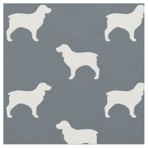 Boykin Spaniel-Hunderassen-Silhouetten-Muster Stoff