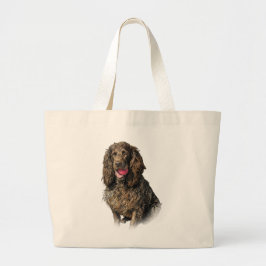 Boykin Spaniel Künstlerische Skizze Porträt-Traget Jumbo Stoffbeutel